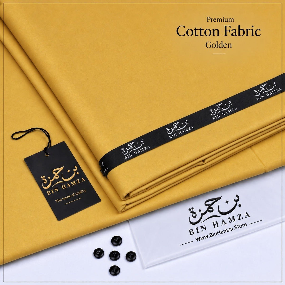 Premium Cotton By Bin Hamza | Golden