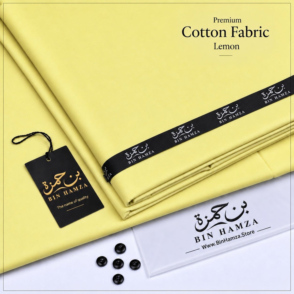 Premium Cotton By Bin Hamza | Lemon
